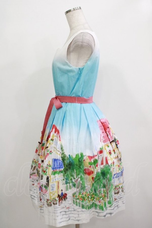 画像2: Jane Marple / Golden goose townのスクエアドレス  ブルースカイ H-25-12-03-026-JM-OP-KB-ZH (2)