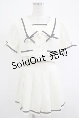 画像: Honey Cinnamon / ポイントリボンセーラーセットアップ Free オフ/ブラック H-25-12-04-027-LO-OP-NS-ZH