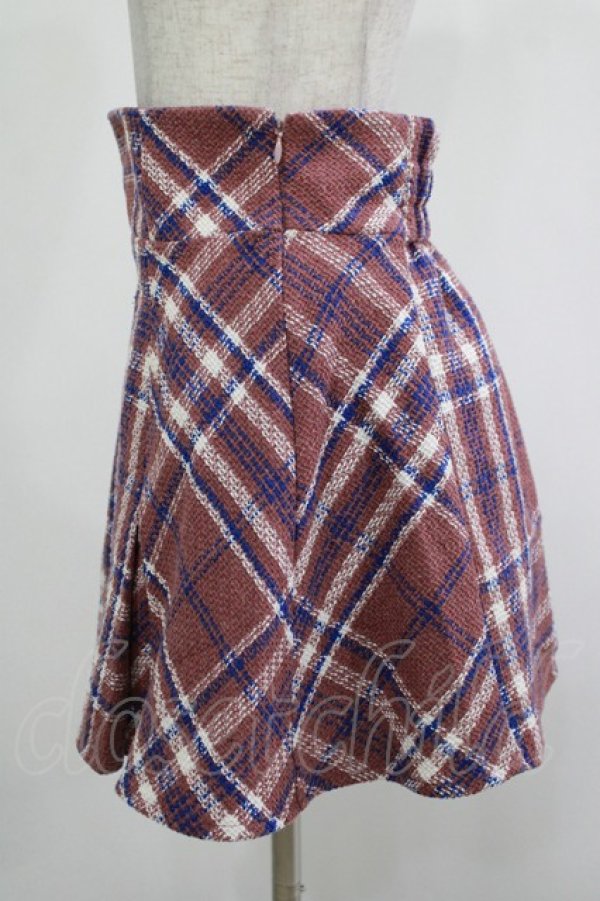 画像2: evelyn / チェックボックススカート Free ピンク H-25-12-04-028-LO-SK-NS-ZH (2)