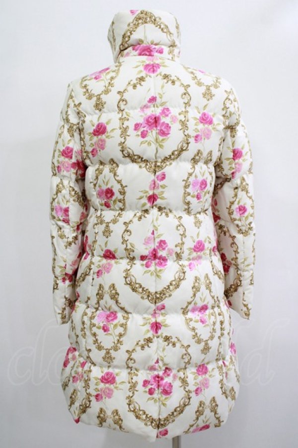 画像3: JESUS DIAMANTE / ベルサイユダウンコート 38 新オーナメント柄ローズローズオフ白 H-25-12-04-031-JE-CO-NS-ZH (3)