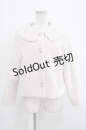 画像: Ank Rouge / ショートボアジャケット M オフホワイト H-25-12-04-036-CA-JA-NS-ZH