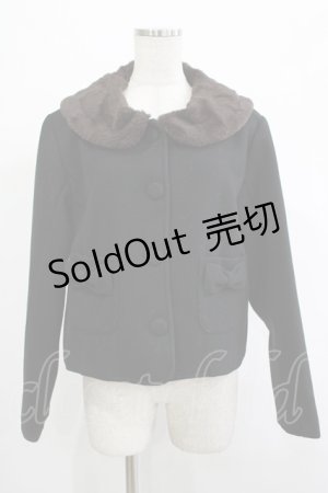 画像: m petit by misako / AM*ファーエリショートJK M ブラック H-25-12-04-037-LO-CO-NS-ZH