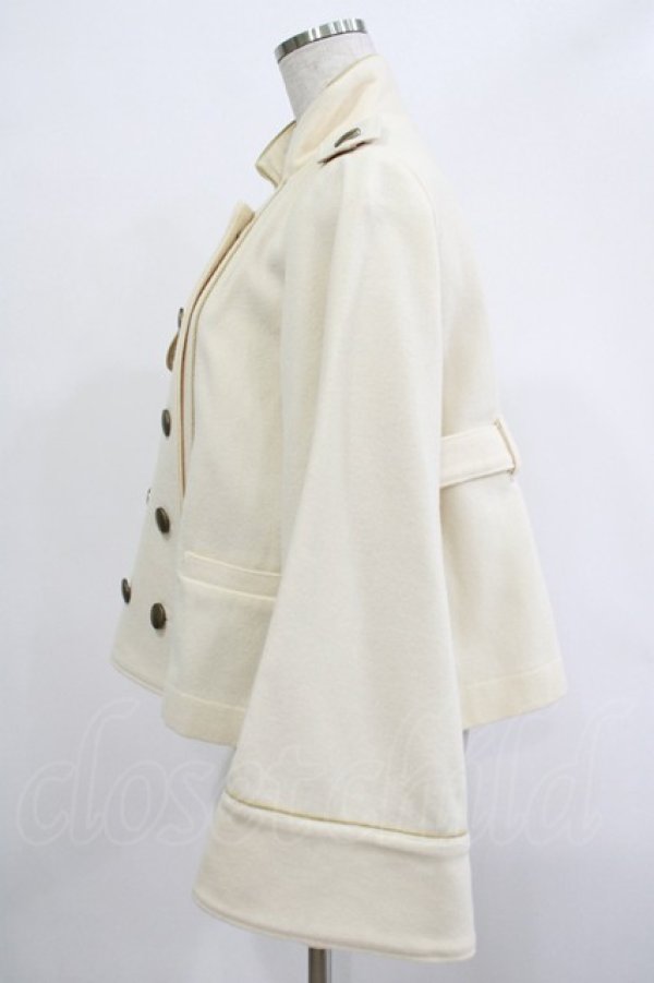 画像2: ALICE and the PIRATES / ケープ風ショートコート Free オフ白 H-25-12-04-038-PA-JA-NS-ZH (2)