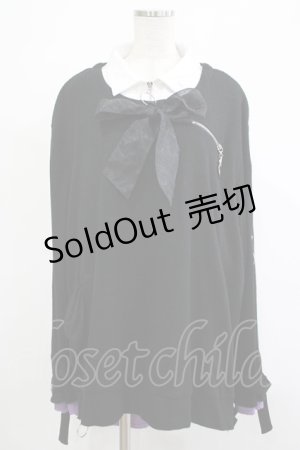 画像: Favorite / れーかるるさんコラボグッズ オリジナル隠れうさぎのユニセックスオーバーニット M ブラック H-25-12-04-039-LO-TO-NS-ZH