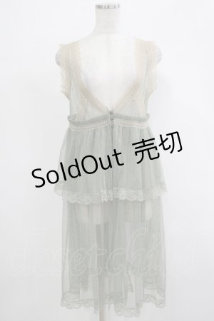 画像: axes femme / ドットチュール重ねジレ M グリーン H-25-12-04-040-AX-TO-NS-ZH