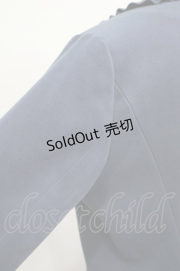 画像4: axes femme POETIQUE / フリルライダースジャケット M ブルー H-25-12-04-041-AX-JA-NS-ZH (4)