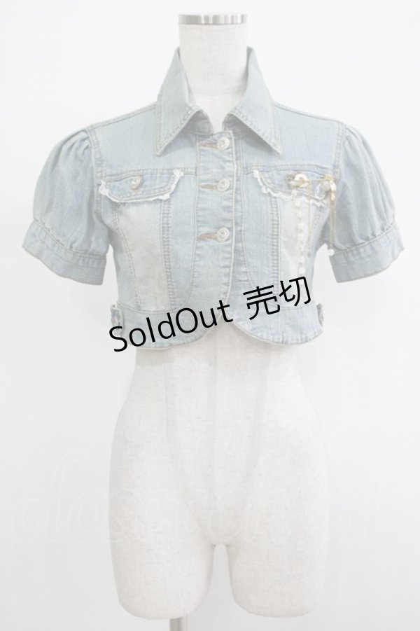 画像1: LIZ LISA / デニムジャケット Free ブルー H-25-12-04-044-LO-JA-NS-ZH (1)