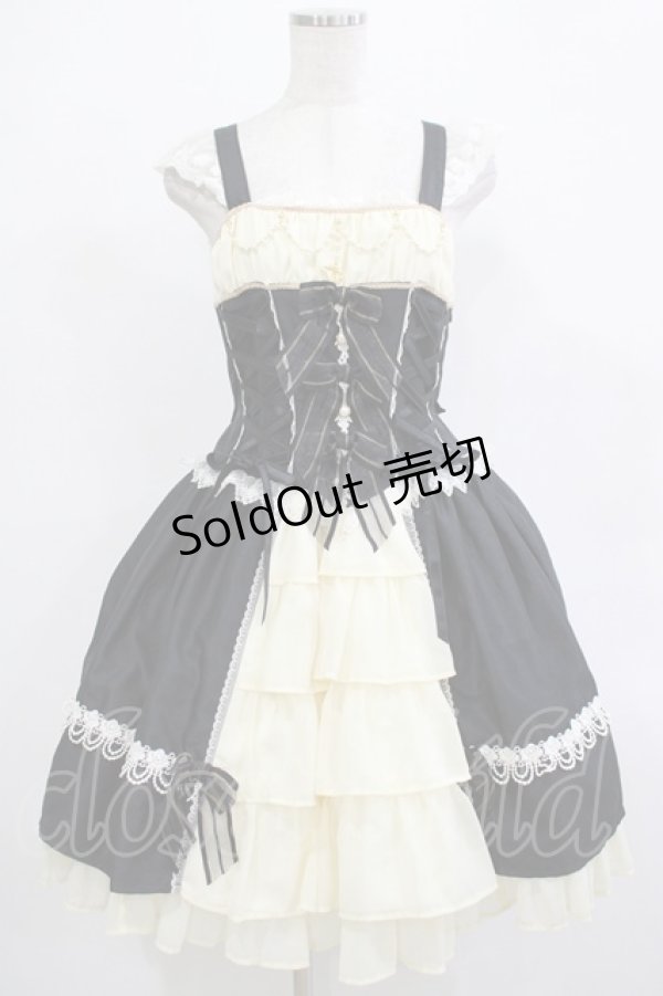 画像1: BABY,THE STARS SHINE BRIGHT / ミカエルの祝福ジャンパースカート Free ブラック H-25-12-04-005-BA-OP-NS-ZH (1)