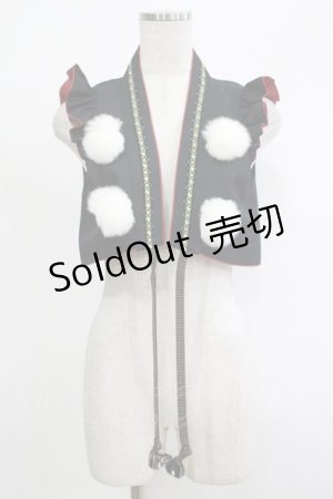 画像: ALICE and the PIRATES / 天狗のポンポンベスト Free ブラック H-25-12-04-047-PA-TO-NS-ZH