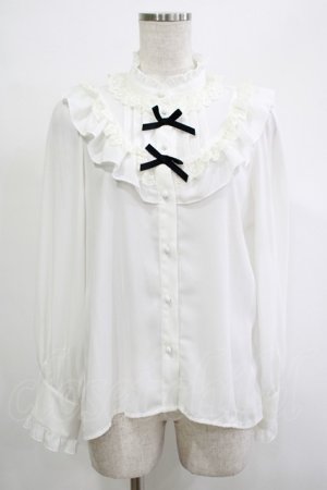 画像: axes femme kawaii / クラシカルドールブラウス M オフ/ブラック H-25-12-04-049-AX-BL-NS-ZH