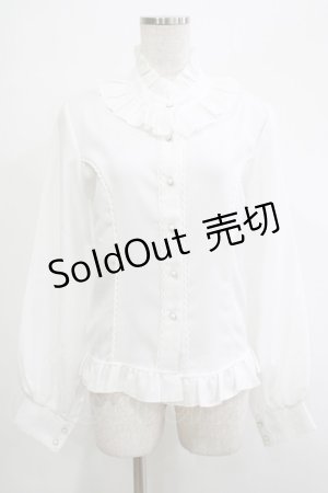 画像: 梦焚世（海外ロリータブランド） / フリルブラウス M ホワイト H-25-12-04-050-PU-BL-NS-ZH