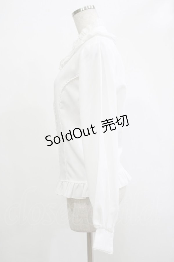 画像2: 梦焚世（海外ロリータブランド） / フリルブラウス M ホワイト H-25-12-04-050-PU-BL-NS-ZH (2)