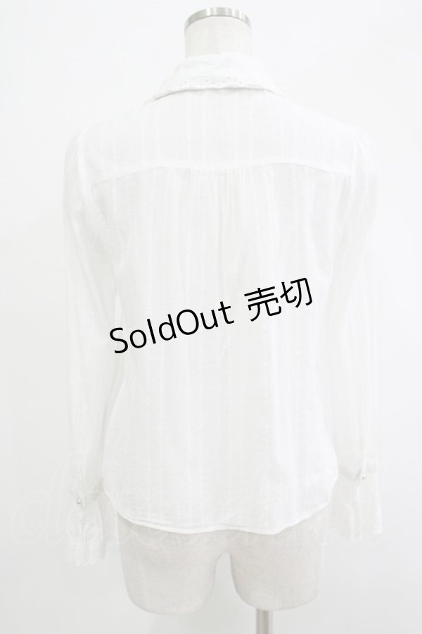 画像3: Blue rouge / リボンブラウス Free オフ/ネイビー H-25-12-04-051-CA-BL-NS-ZH (3)