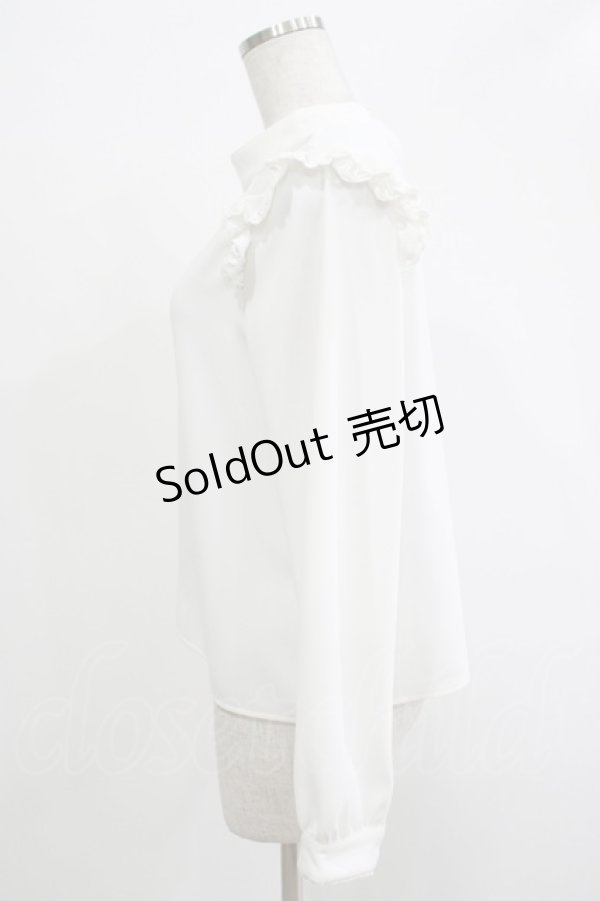 画像2: An MILLE / チュール切替ブラウス Free オフ H-25-12-04-053-EL-BL-NS-ZH (2)