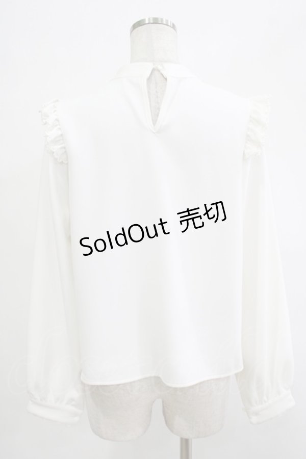 画像3: An MILLE / チュール切替ブラウス Free オフ H-25-12-04-053-EL-BL-NS-ZH (3)