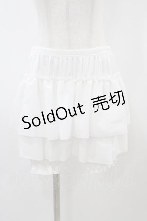 画像: m petit by misako / ドロワーズセット L~LL ホワイト/ブラック H-25-12-04-1034-LO-PA-NS-ZH