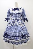 画像1: BABY,THE STARS SHINE BRIGHT / Milky Gingham Dollワンピース Free ブルー H-25-12-04-1040-BA-OP-NS-ZH (1)