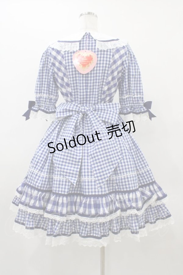 画像2: BABY,THE STARS SHINE BRIGHT / Milky Gingham Dollワンピース Free ブルー H-25-12-04-1040-BA-OP-NS-ZH (2)