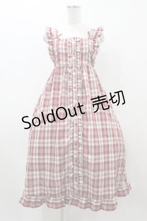 画像: FLC / 皆方由衣コラボ/チェックフリルジャンパースカート 150cm レッド H-25-12-04-1042-0-OP-NS-ZH