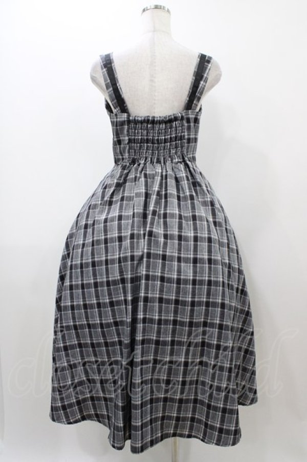 画像2: m petit by misako / AMCHKスクエアネックジャンパースカート S グレー H-25-12-04-1045-LO-OP-NS-ZH (2)