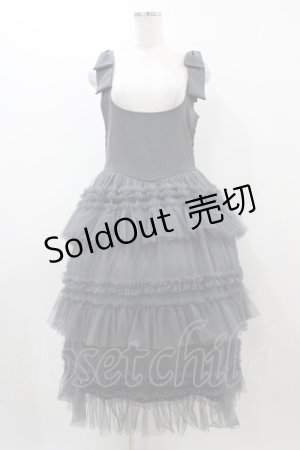 画像: FLC / チュールワンピース M グレー H-25-12-04-1046-0-OP-NS-ZH