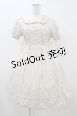 画像: Amavel / ギンガムチェックセーラーワンピース Free アイボリー H-25-12-04-1051-CA-OP-NS-ZH