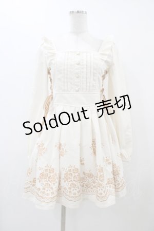 画像: LIZ LISA / フロッキ‐プリントワンピース Free オフ/ブラウン H-25-12-04-1055-LO-OP-NS-ZH