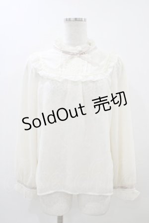 画像: axes femme POETIQUE / ヨーク切替シフォンプルオーバー M アイボリー H-25-12-04-1062-AX-TO-NS-ZH