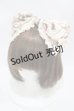 画像: ALICE and the PIRATES / Treasure hunt in the mystic island柄リボンカチューシャ  アンティーク(Ivory×Ivory lace) H-25-12-04-1007-PA-AC-NS-ZH
