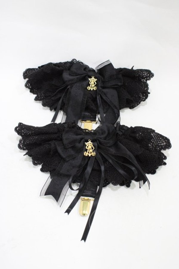 画像1: ALICE and the PIRATES / レナの靴下留め  ブラック H-25-12-04-1011-PA-ZA-NS-ZH (1)