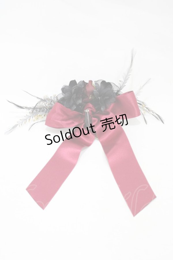 画像2: ALICE and the PIRATES / リボンローズコサージュ  ブラック H-25-12-04-1012-PA-AC-NS-ZH (2)