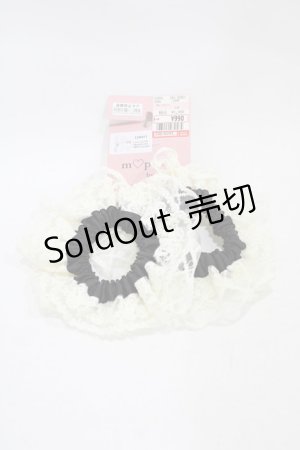 画像: m petit by misako / AMレース2Pシュシュ  ブラック H-25-12-04-1013-LO-ZA-NS-ZH