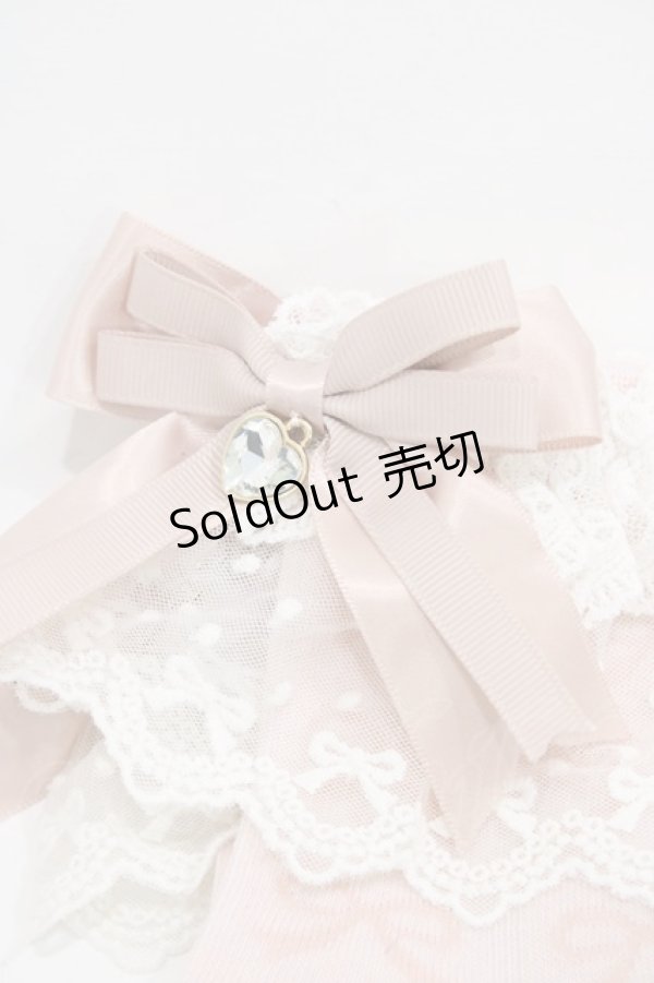 画像2: LIZ LISA / ハートリボンクルー丈ソックス  ピンク H-25-12-04-1015-LO-ZA-NS-ZH (2)