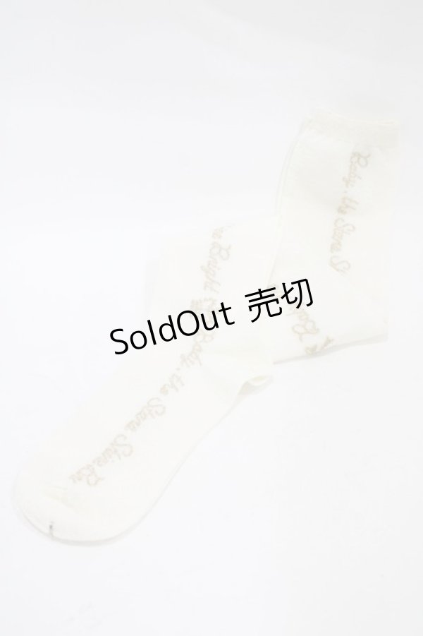 画像1: BABY,THE STARS SHINE BRIGHT / キラキラBABYロゴオーバーニーソックス  オフ/ゴールド H-25-12-04-1018-BA-ZA-NS-ZH (1)