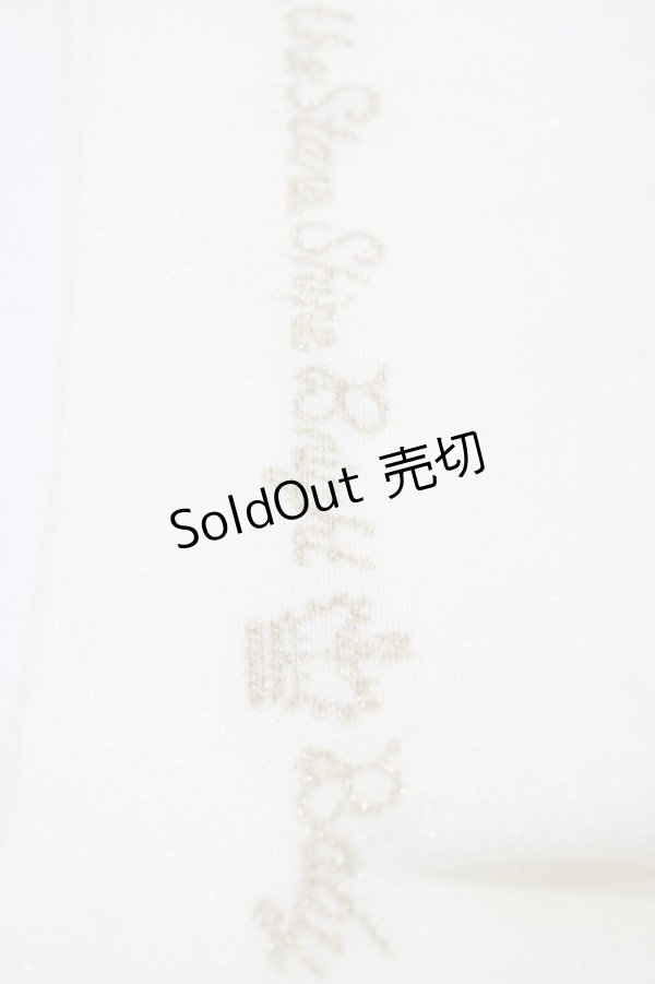 画像2: BABY,THE STARS SHINE BRIGHT / キラキラBABYロゴオーバーニーソックス  オフ/ゴールド H-25-12-04-1018-BA-ZA-NS-ZH (2)