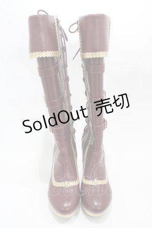画像: ALICE and the PIRATES / Lilyベルトロングブーツ L/約24cm〜24.5cm ボルドー H-25-12-04-1002-PA-SH-NS-ZH