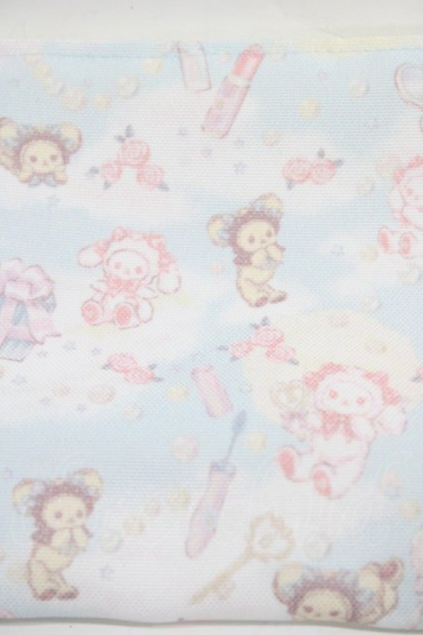 画像2: BABY,THE STARS SHINE BRIGHT / くみゃちゃんのキラキラコスメ柄ポーチ  サックス H-25-12-04-1022-BA-ZA-NS-ZH (2)