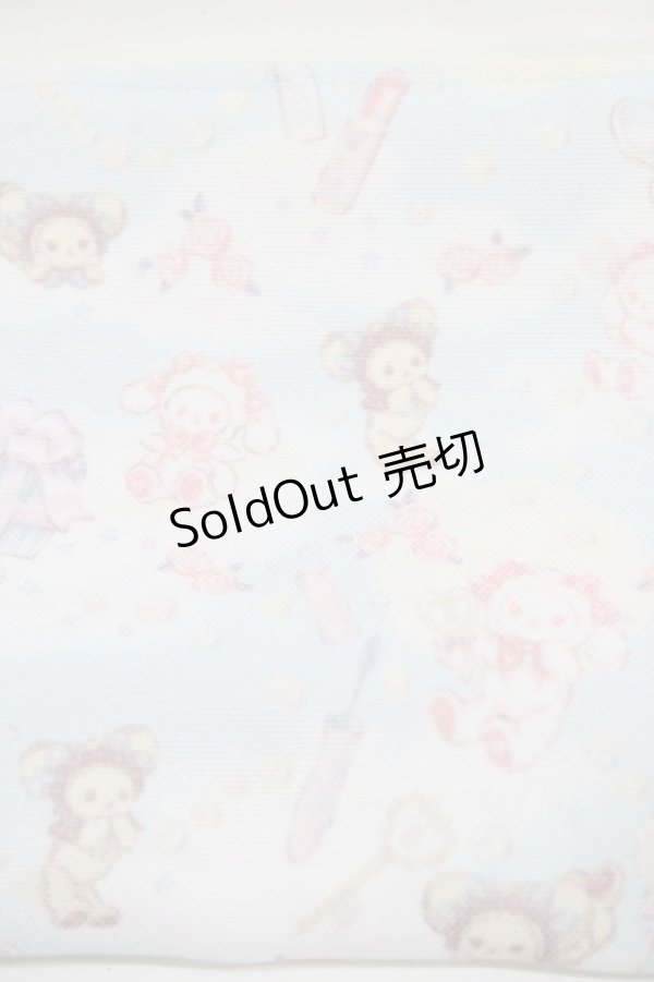 画像2: BABY,THE STARS SHINE BRIGHT / くみゃちゃんのキラキラコスメ柄ポーチ  サックス H-25-12-04-1022-BA-ZA-NS-ZH (2)