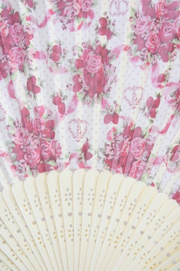 画像2: BABY,THE STARS SHINE BRIGHT / シュガーブーケ柄扇子  オフ白 H-25-12-04-1023-BA-ZA-NS-ZH (2)