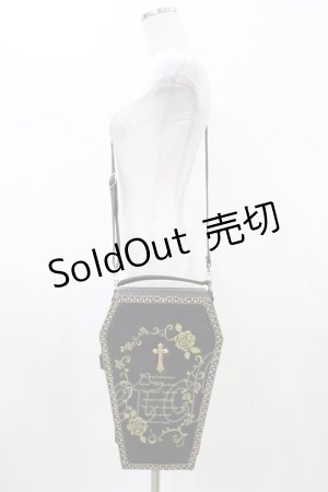 画像: ALICE and the PIRATES / 棺型トランクポシェット  ブラック/ゴールド H-25-12-04-1026-PA-BG-NS-ZH