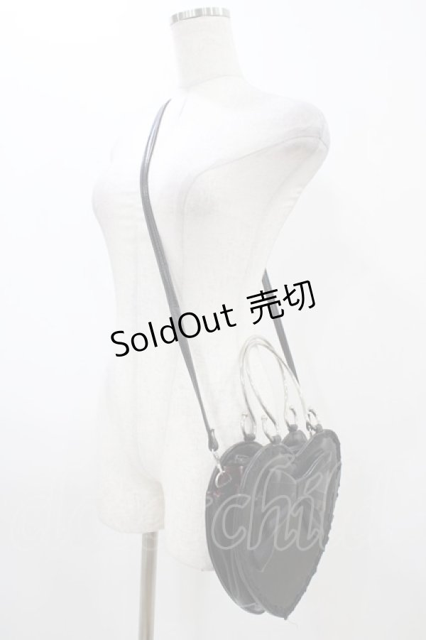 画像2: BABY,THE STARS SHINE BRIGHT / リボンハートバッグ  ブラック/ブラック H-25-12-04-1031-BA-BG-NS-ZH (2)