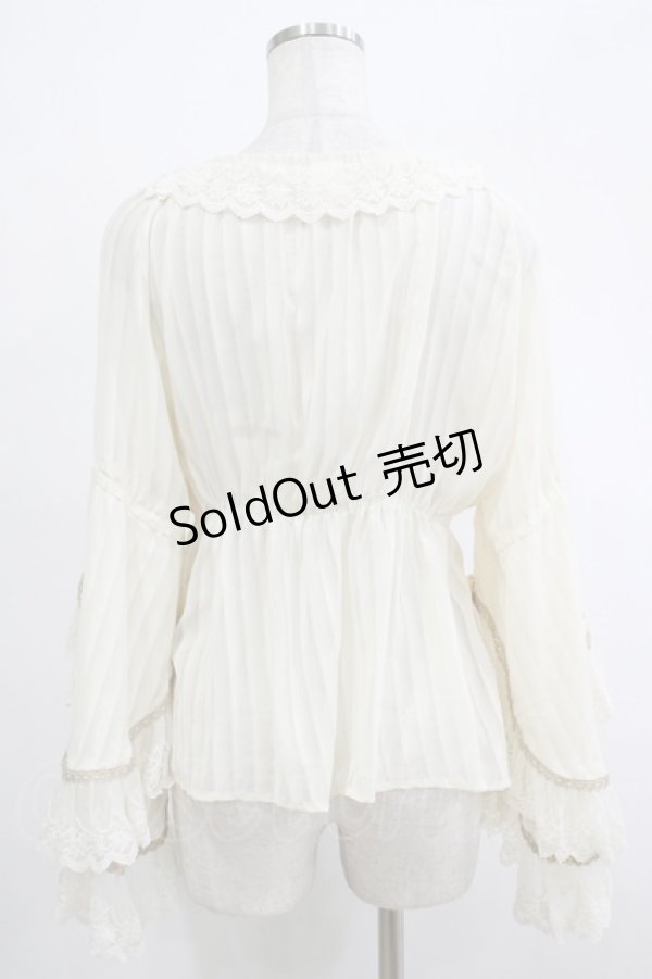 画像3: Infanta（海外ロリータブランド） / ストライプシフォンブラウス Free アイボリー H-25-12-04-058-LO-BL-NS-ZH (3)