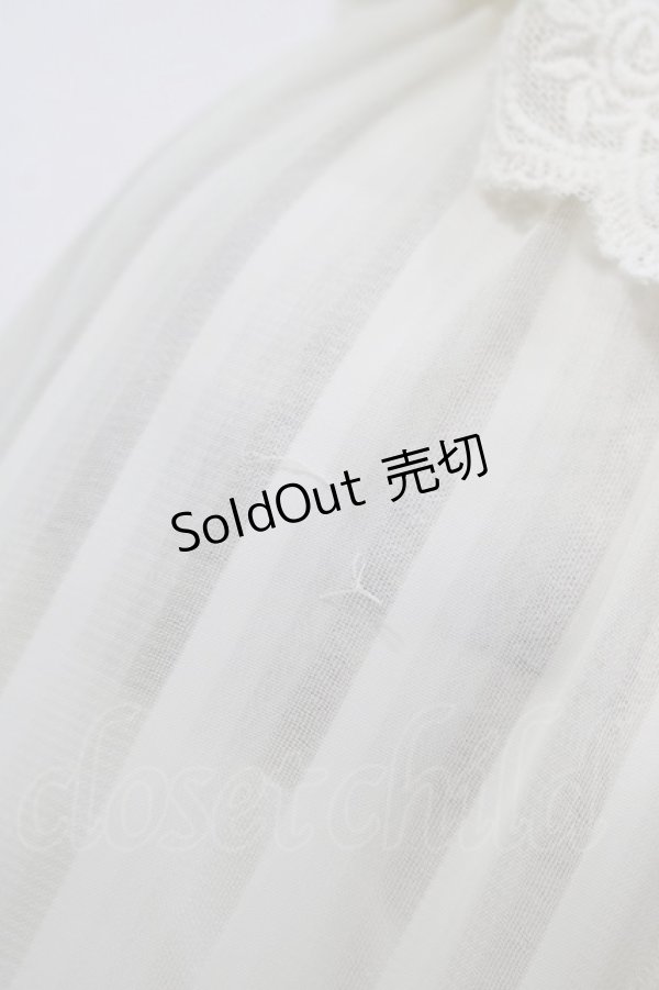 画像4: Infanta（海外ロリータブランド） / ストライプシフォンブラウス Free アイボリー H-25-12-04-058-LO-BL-NS-ZH (4)