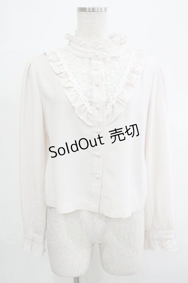 画像1: An MILLE / Vフリル切替ブラウス Free アイボリー H-25-12-04-059-EL-BL-NS-ZH (1)