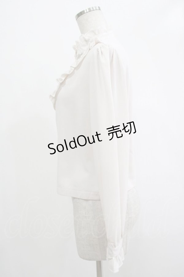 画像2: An MILLE / Vフリル切替ブラウス Free アイボリー H-25-12-04-059-EL-BL-NS-ZH (2)