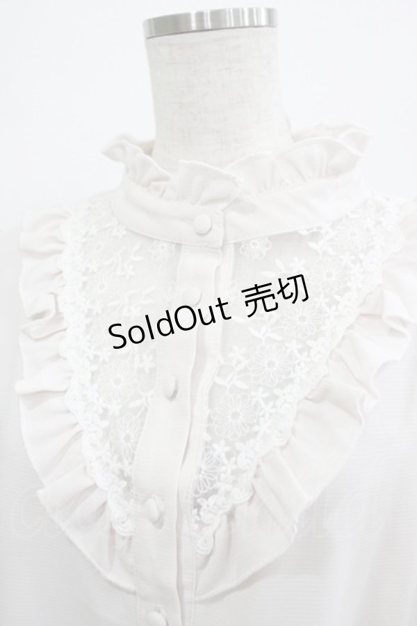 画像4: An MILLE / Vフリル切替ブラウス Free アイボリー H-25-12-04-059-EL-BL-NS-ZH (4)