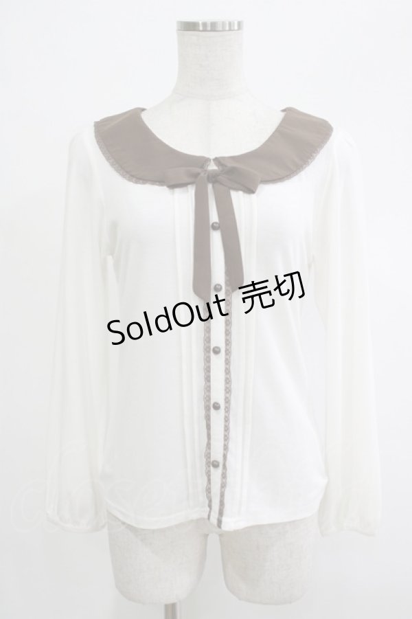 画像1: LODISPOTTO / リボントップス M オフ/ブラウン H-25-12-04-061-LO-TO-NS-ZH (1)