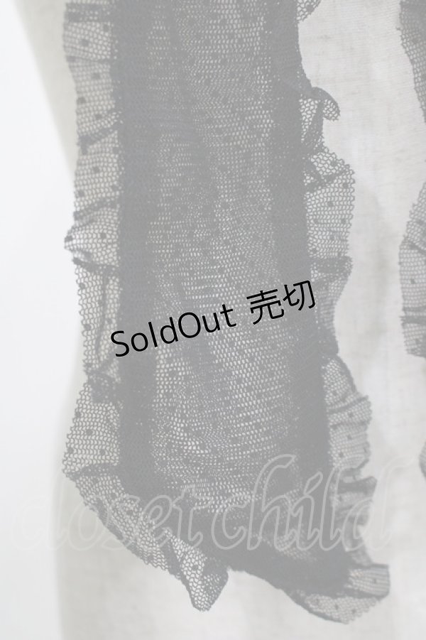 画像2: PINK HOUSE CHELSEA / ドットチュールリボン  ブラック H-25-12-04-070-EL-ZA-NS-ZH (2)