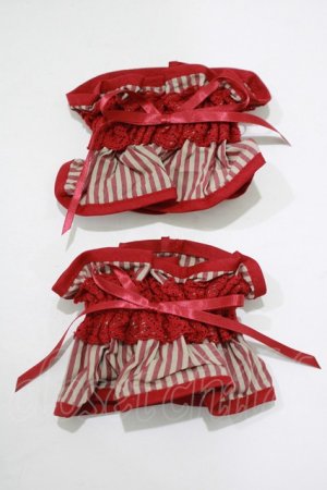 画像: ALICE and the PIRATES / ストライプお袖留め  ボルドー H-25-12-04-072-PA-ZA-NS-ZH