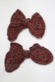 画像2: PINK HOUSE / チェックリボンブローチ  ボルドー H-25-12-04-073-LO-AC-NS-ZH (2)